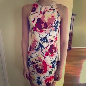floral high neck dress